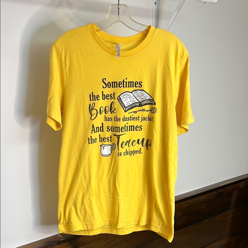 Disney Etsy Yellow‎ Beauty and The Beast Graphic T-Shirt- L